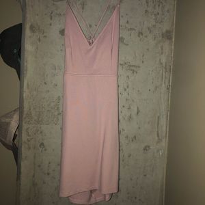 Mauve lace back body con